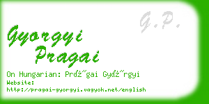 gyorgyi pragai business card